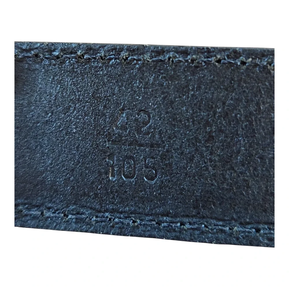 Stone Mountain 6113 mens Genuine Italian Leather 42/105 black‎ gold